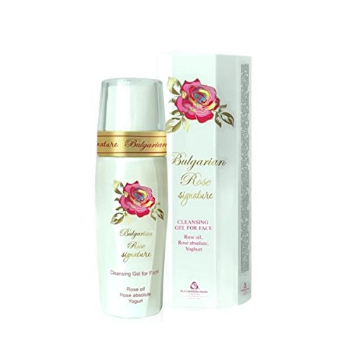 Natural Rose Cleansing Gel for Face - 3 Oz/90ml with Rose Oil & Yoghurt - Hydrates & Stimulates Skin Regeneration - Ideal for Dry & Sensitive Skin - Daily Facial Cleanser for Glowing Complexion
