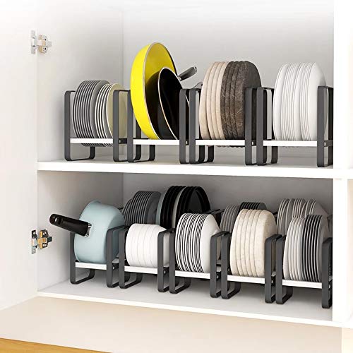 2-Pack Large Multifunctional Kitchen Cabinet Organizer - Storage Shelves for Plates, Dishes, Chopping Boards, Bowls & Cups | Space-Saving Closet Solution for Kitchen Organization
