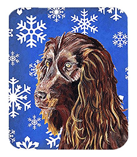 Boykin Spaniel Winter Snowflakes Mouse Pad - Non-Slip Large Desk Mat for Home Office, Gaming & Computer Use | Washable Mousepad & Hot Pad Trivet | Perfect for Work, School & Coffee Shops