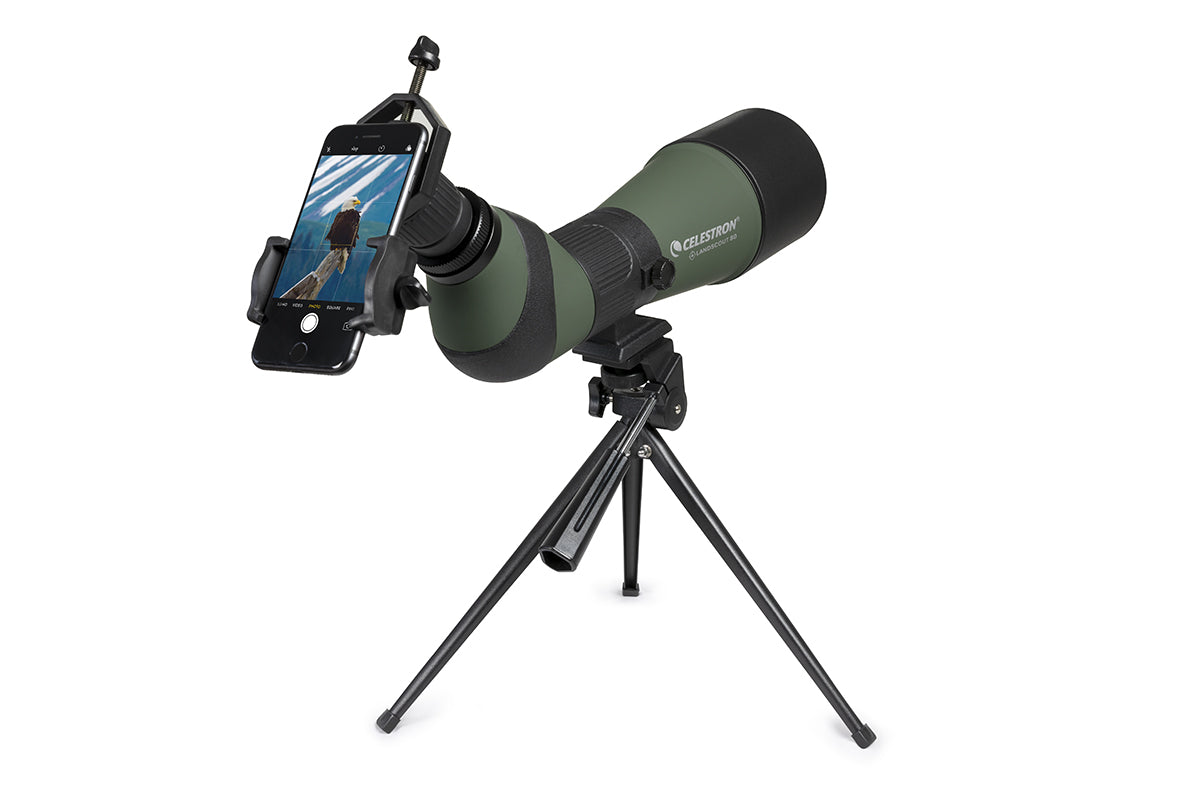 LandScout 20-60x80mm Angled Zoom Spotting Scope with Tripod & Phone Adapter - Compact Hunting Telescope for Bird Watching, Target Shooting & Outdoor Adventures