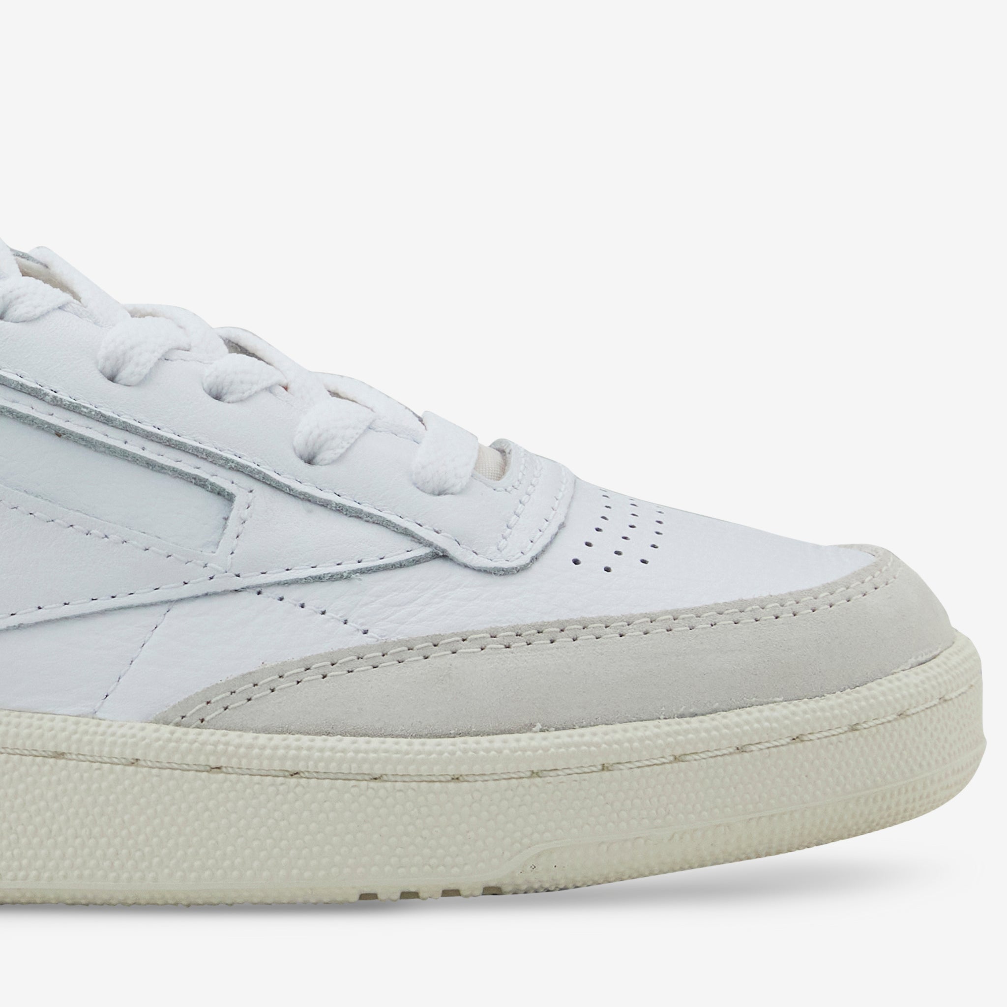 Reebok Club C 85 Vintage White & Chalk Sneakers - Classic Retro Tennis Shoes for Men & Women | Perfect for Casual Wear, Gym, and Street Style