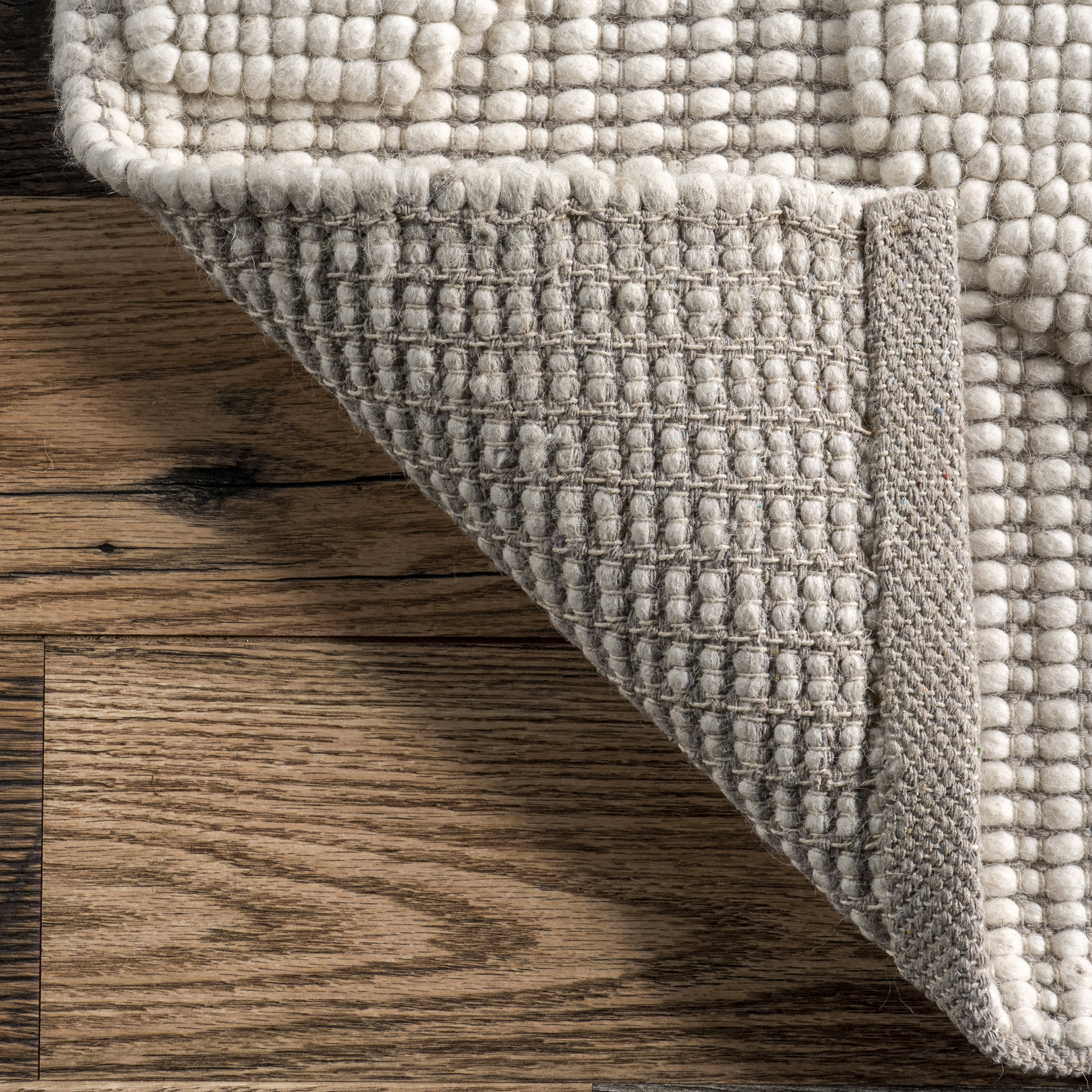 Corah Abstract High Low Area Rug in Ivory - Soft Boho Chic Living Room Carpet for Bedroom, Dorm & Home Decor