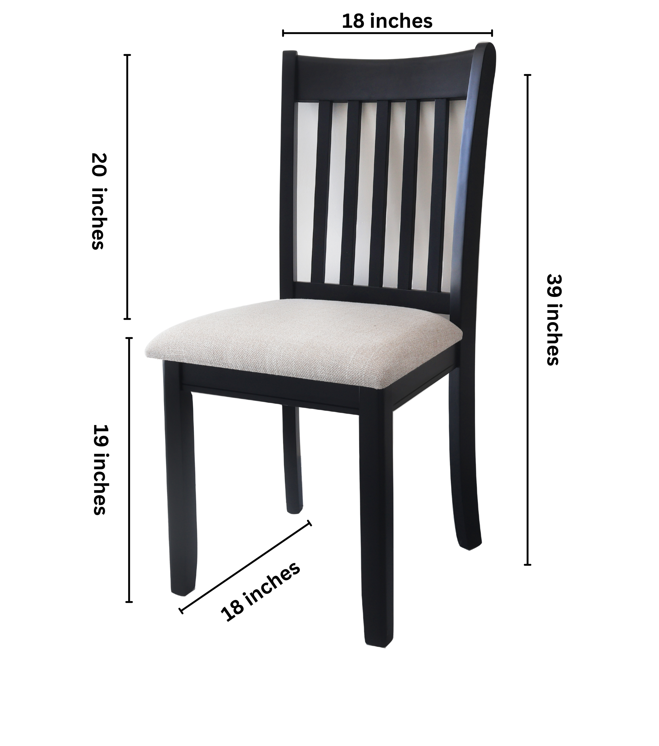 Light Brown Wooden Dining Chairs Set of 2 - Cushioned Seats & Sturdy Back for Kitchen, Breakfast Nook or Dining Room - Comfortable Modern Home Furniture for Family Meals & Entertaining Guests