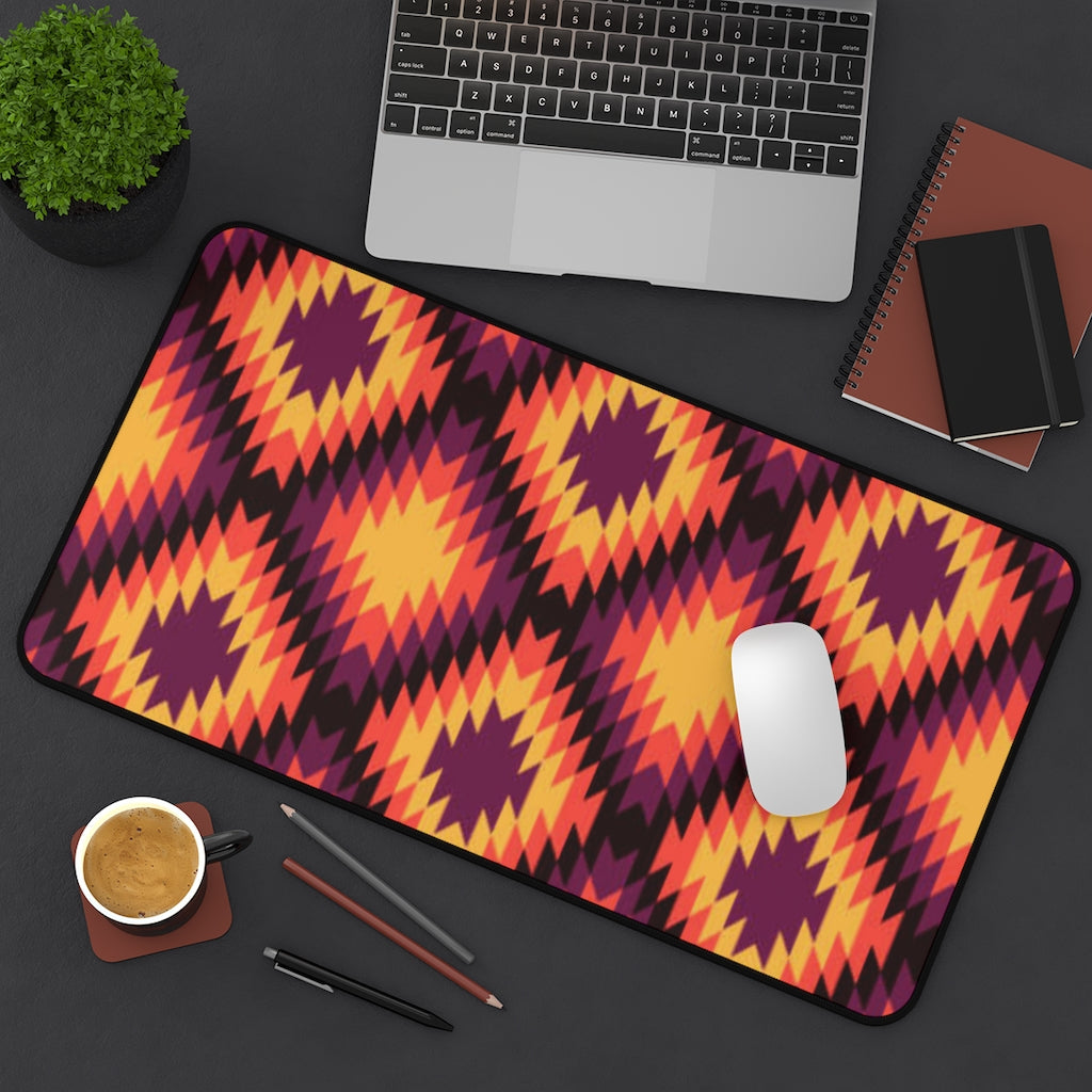 Boho Southwestern Sedona Sunset Large Desk Mat - Extra Large Mouse Pad & Desk Accessory (3 Sizes) for Home Office, Gaming & Workspace Decor