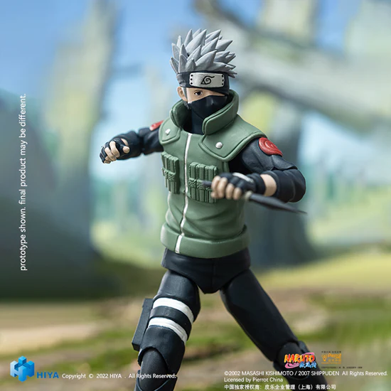 HIYA 6-inch 1/12 Scale Naruto Kakashi Action Figure - Exquisite Basic Series Collectible for Anime Fans | Perfect for Display, Cosplay and Gift Giving