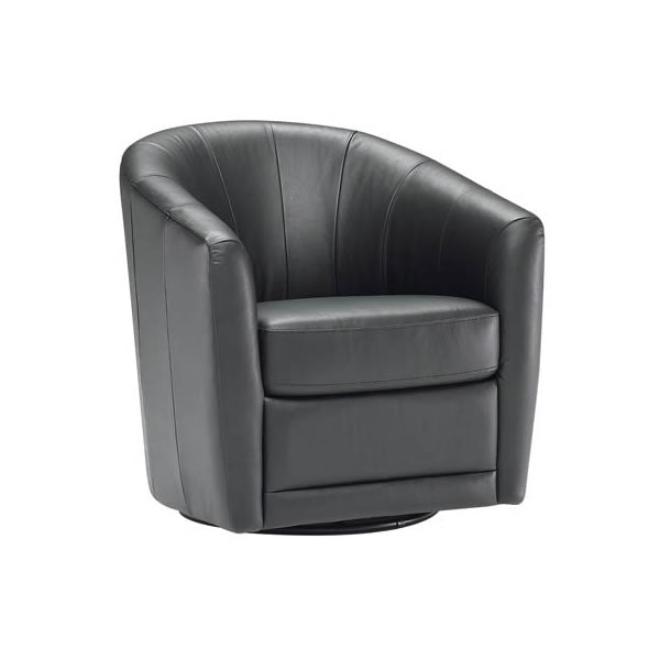 Natuzzi Editions B596 GIADA Swivel Accent Chair - Modern Living Room, Bedroom, or Office Decor - Comfortable Upholstered Lounge Chair for Home & Workspace