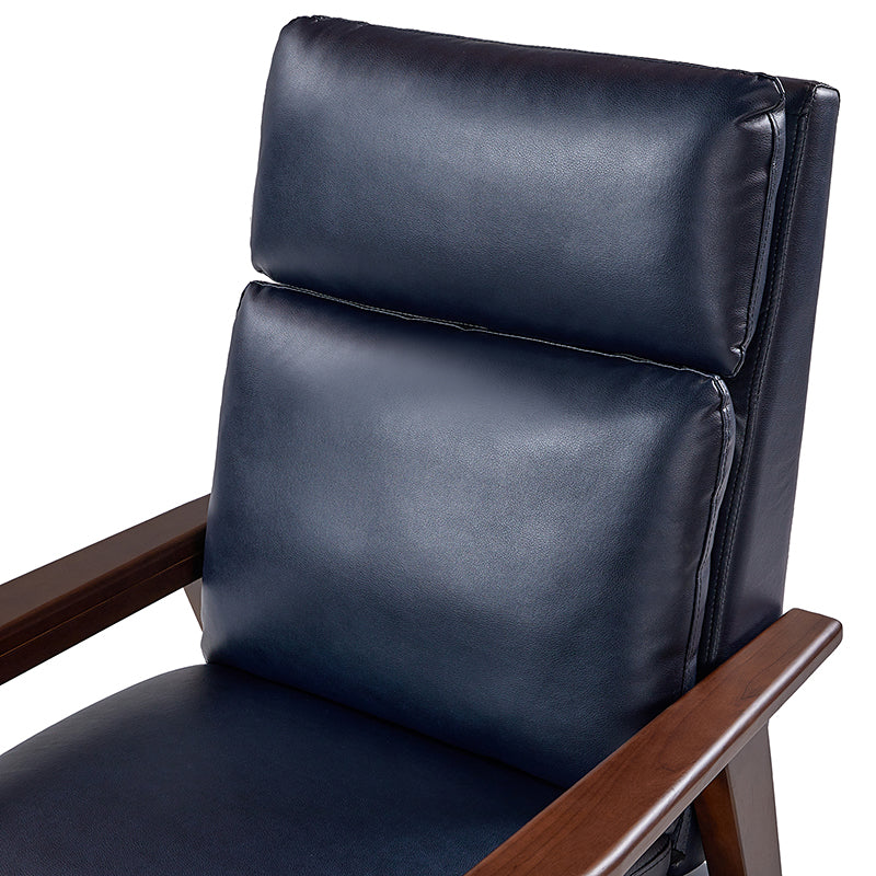 Premium Rainer Faux Leather Recliner Chair with Solid Wood Frame - Timeless Elegance for Living Room, Home Theater & Office Comfort