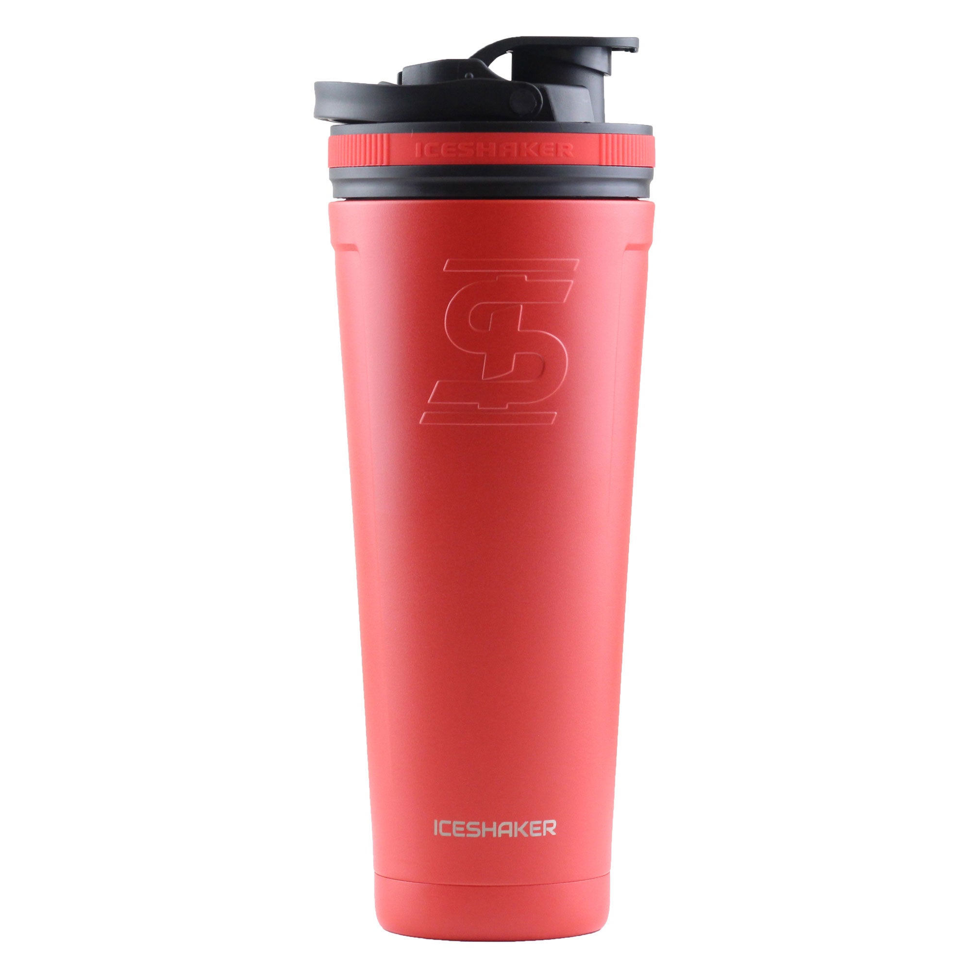 Gronk Signature Edition 36oz Stainless Steel Ice Shaker Cup - Red | Leakproof Protein Shaker Bottle for Gym, Workout & Sports | Keeps Drinks Cold for 24 Hours