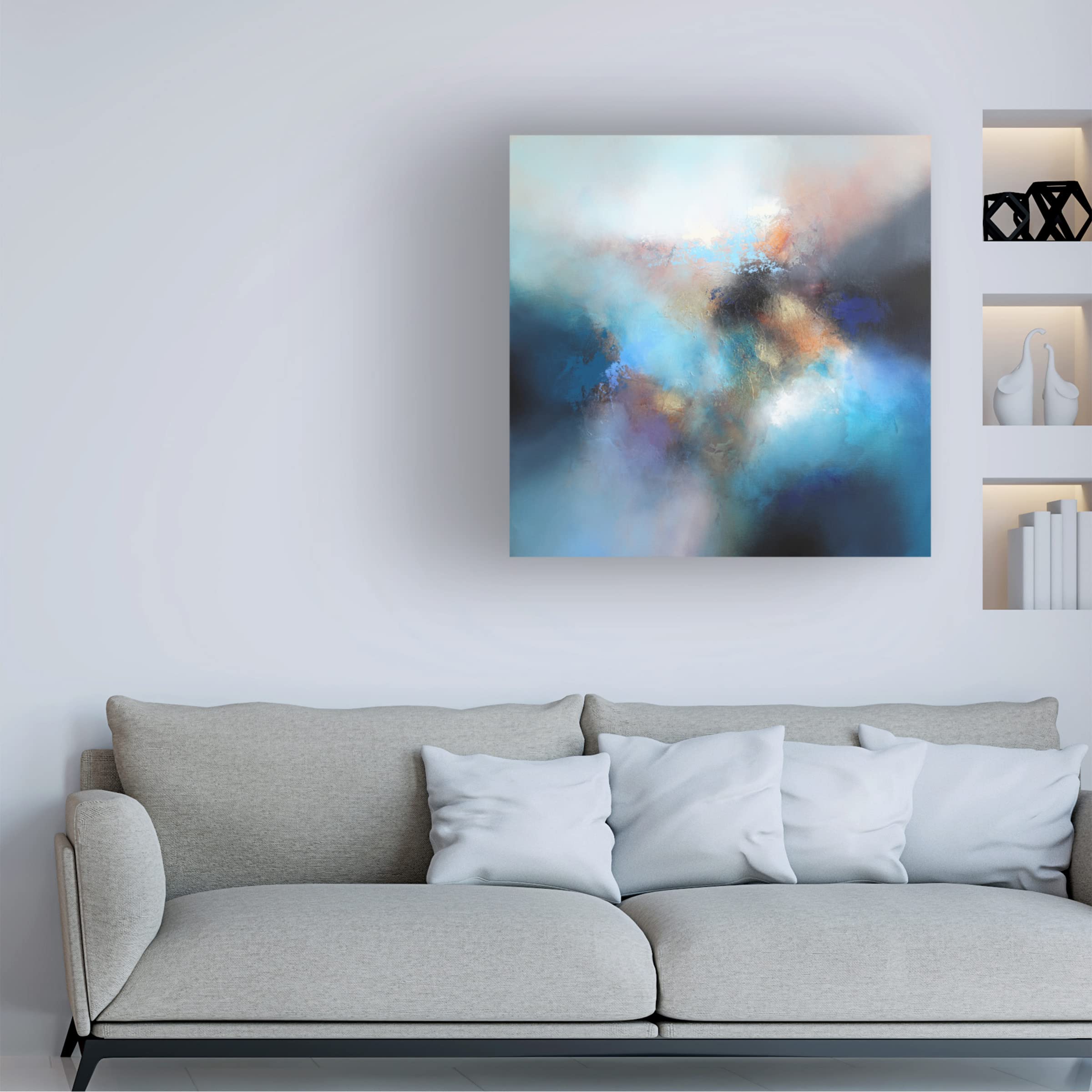 Trademark Fine Art 'Pacific' Canvas Wall Art by Eelco Maan - Ocean Wave Painting for Coastal Home Decor, Living Room & Office Wall Decor