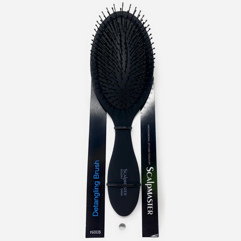 ScalpMaster Detangling Brush - Wide Tooth Cushioned Hair Brush for Wet & Dry Hair - Gentle Knot Remover for Curly, Thick, and Long Hair - Perfect for Home, Travel, and Salon Use