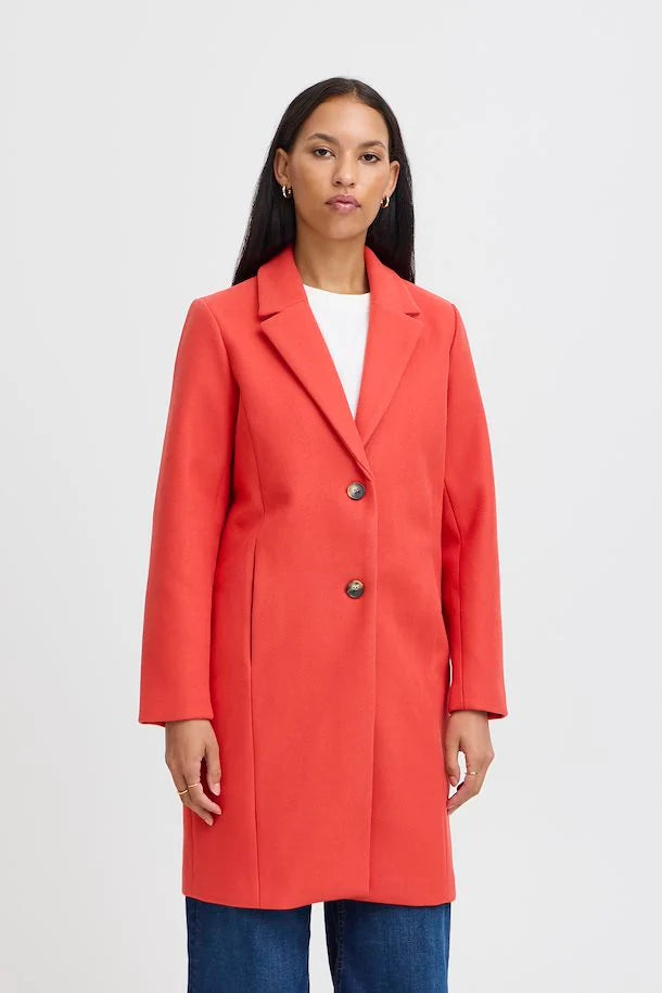 Juliette Coat for Women - Elegant Cranberry Wool Blend Winter Coat | Perfect for Office, Date Nights & Holiday Parties