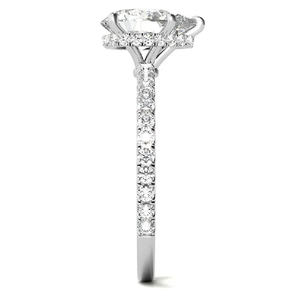 3 CT Pear Moissanite Engagement Ring - Vintage Wedding Eternity Band with 4-Prong Solitaire Setting in Sterling Silver - Perfect Anniversary, Promise Ring & Romantic Gift for Her - Ideal for Proposals, Weddings & Special Occasions