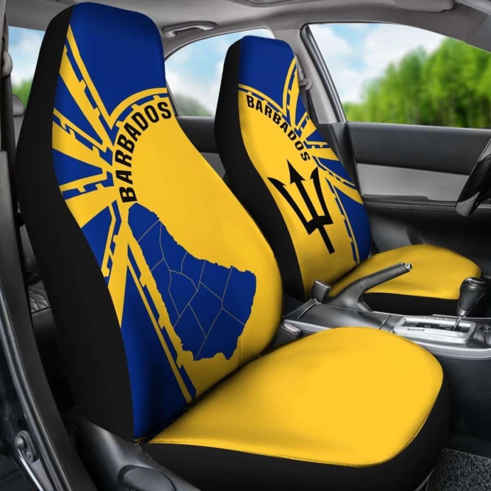 Premium Barbados Car Seat Covers - Universal Fit for Most Vehicles (5-Piece Set) - Durable & Stylish Protection for Cars, Trucks & SUVs - Perfect for Road Trips, Daily Commutes & Family Travel