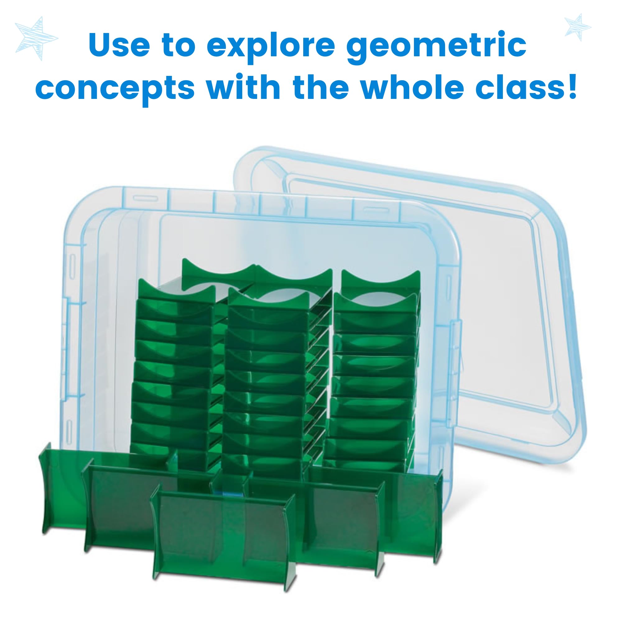 hand2mind GeoReflector Mirrors Classroom Set - 32 Pack | Geometry Learning Tools for Kids | Explore Reflection, Symmetry & Tracing | Math Teacher Supplies for Classroom Activities | Perfect for STEM Lessons, Art Projects & Hands-On Learning