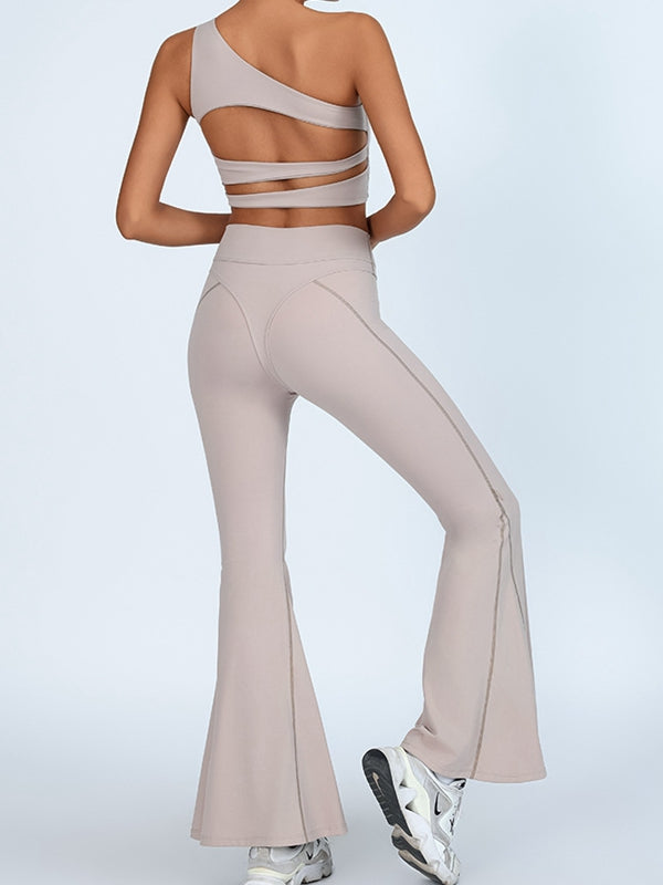 ZASUWA Women's Sexy Push Up Flare Leggings - High Waisted Yoga Pants for Workout, Gym & Casual Wear