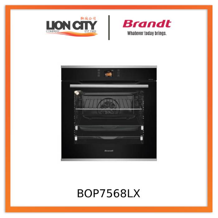 Brandt BOP7568LX 60CM Built-In Oven - 73L Stainless Steel Electric Oven for Modern Kitchens | Baking, Roasting & Cooking Appliance