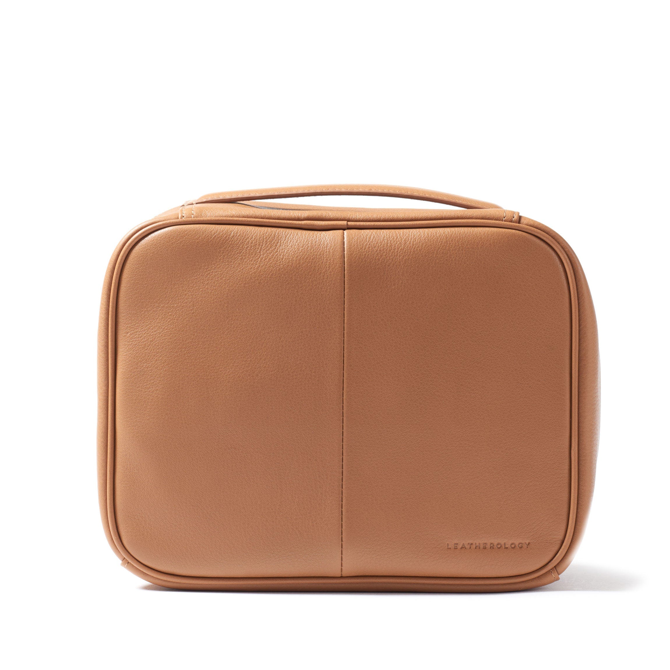 Premium Large Leather Travel Organizer for Men & Women - Cognac Brown Carry-On Luggage Accessory - Perfect for Business Trips, Vacations & Weekend Getaways