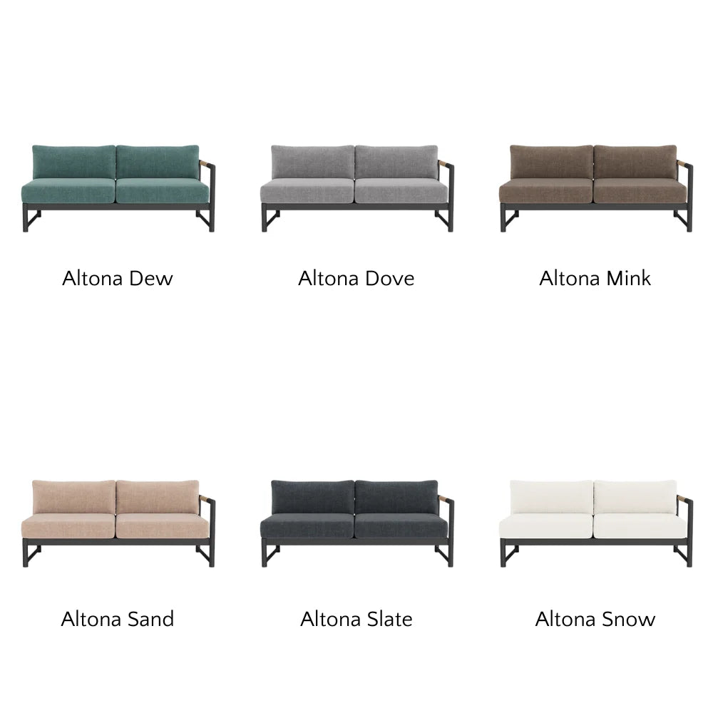 Breeze XL Outdoor Patio Loveseat with Right Arm - Perfect for Gardens, Decks, and Poolside Relaxation
