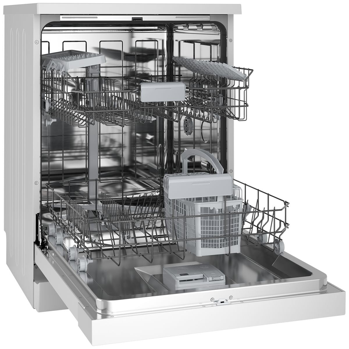 Westinghouse WSF6602WB Freestanding Dishwasher with Sensor Wash - White | Energy Efficient, Quiet Operation for Modern Kitchens