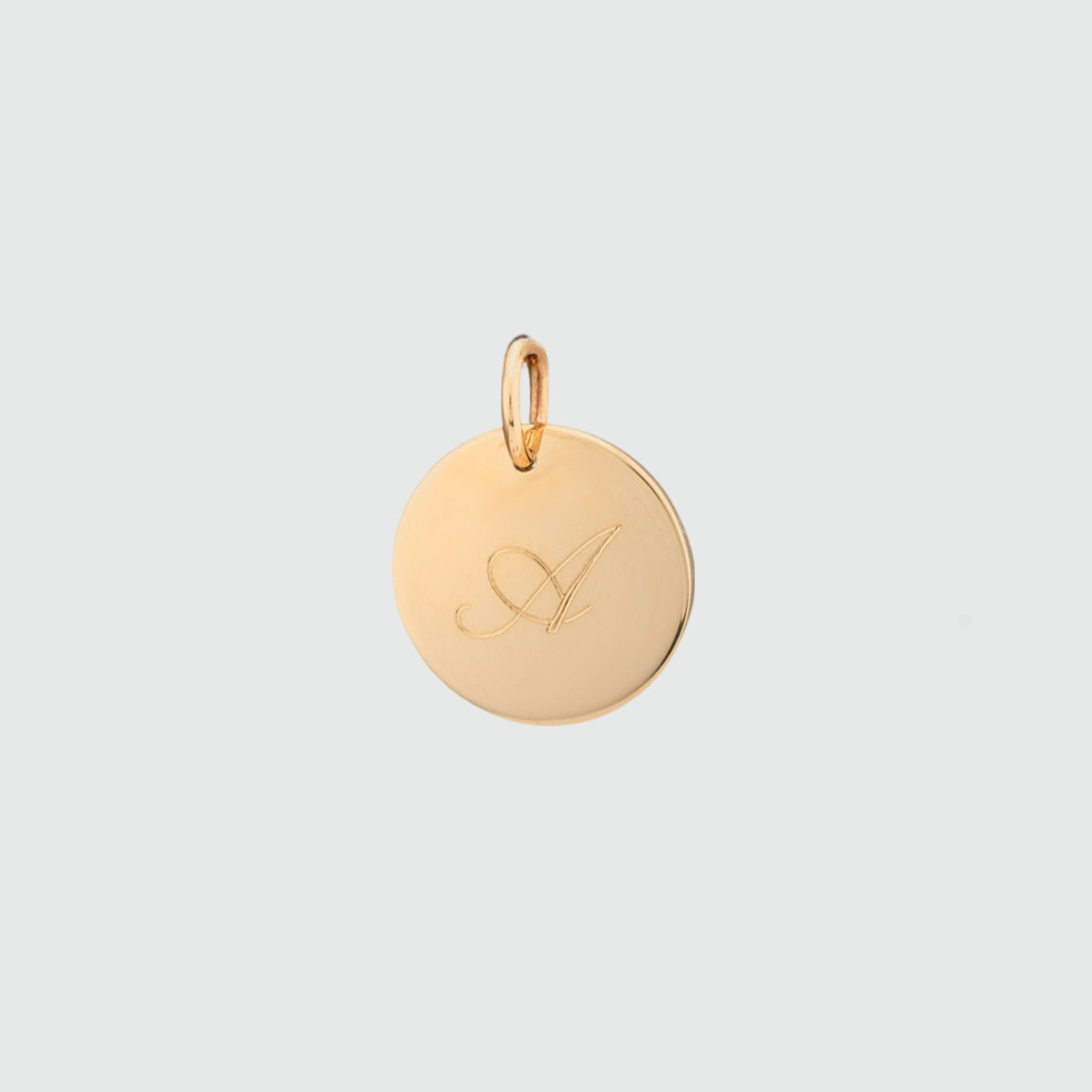 9ct Gold Engravable 12mm Small Disc Pendant - Personalized Jewelry for Women, Elegant Necklace Gift for Her, Perfect for Anniversaries, Birthdays & Special Occasions
