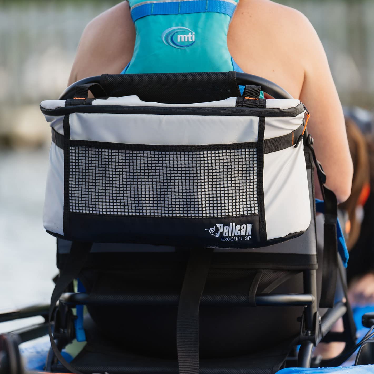 Pelican Exochill Seat 14L Backpack Cooler - Insulated Soft Cooler with Shoulder Strap for Kayaking, Camping, Beach & Outdoor Adventures - Perfect for Picnics, Fishing & Tailgating