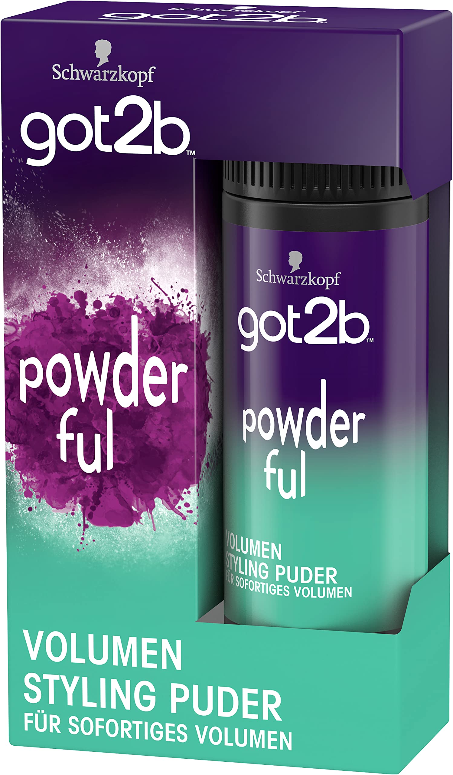 Got2B Schwarzkopf Powder'Ful Volumizing Styling Powder 10g - Texturizing Hair Powder for Volume & Lift - Perfect for Fine, Flat Hair & Updos