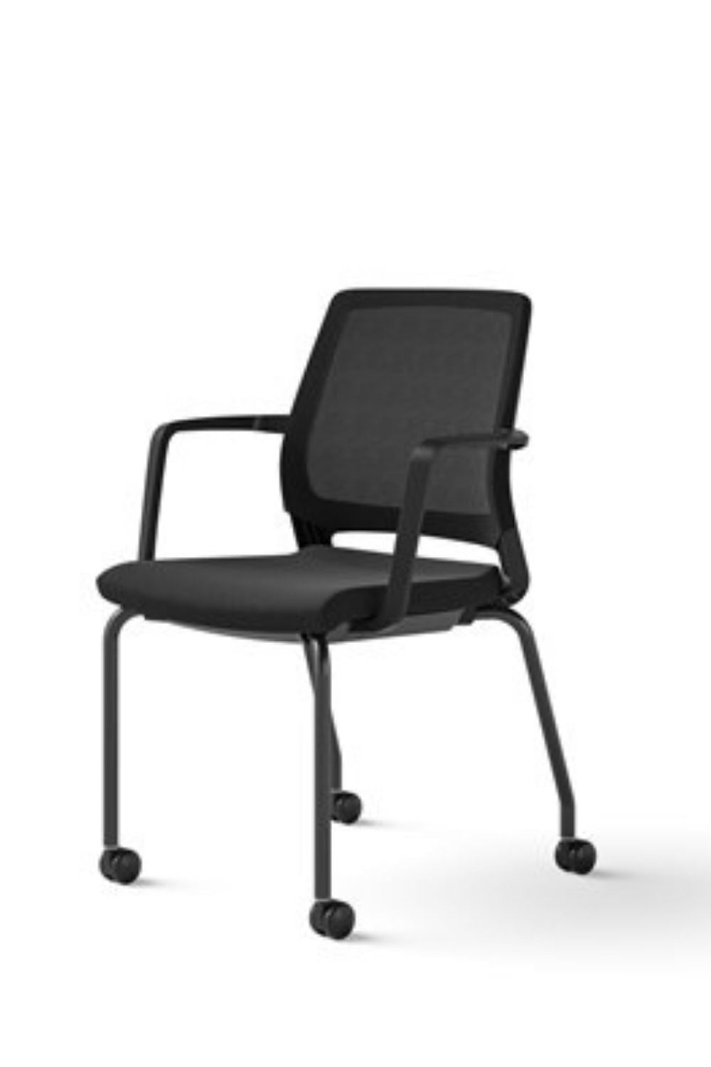 Safco Medina Mesh Back Reception and Guest Chair - Ergonomic Office Chair with Breathable Mesh (Set of 2, Black) - Perfect for Waiting Rooms, Lobbies, and Conference Areas