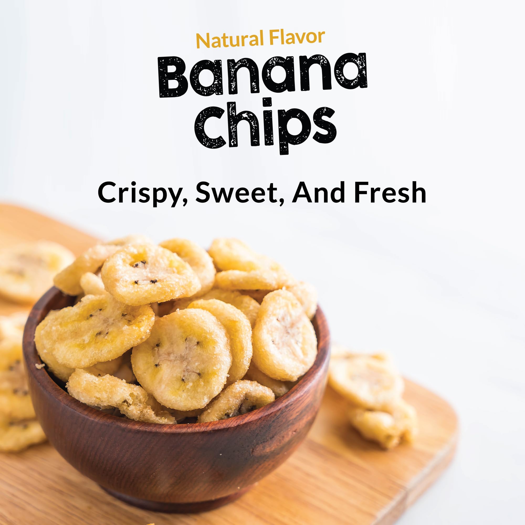 IAN's Sweetened Dried Banana Chips (2lb) - Healthy Crunchy Snack for Adults & Kids - Perfect for Lunchboxes, Hiking & On-the-Go Snacking