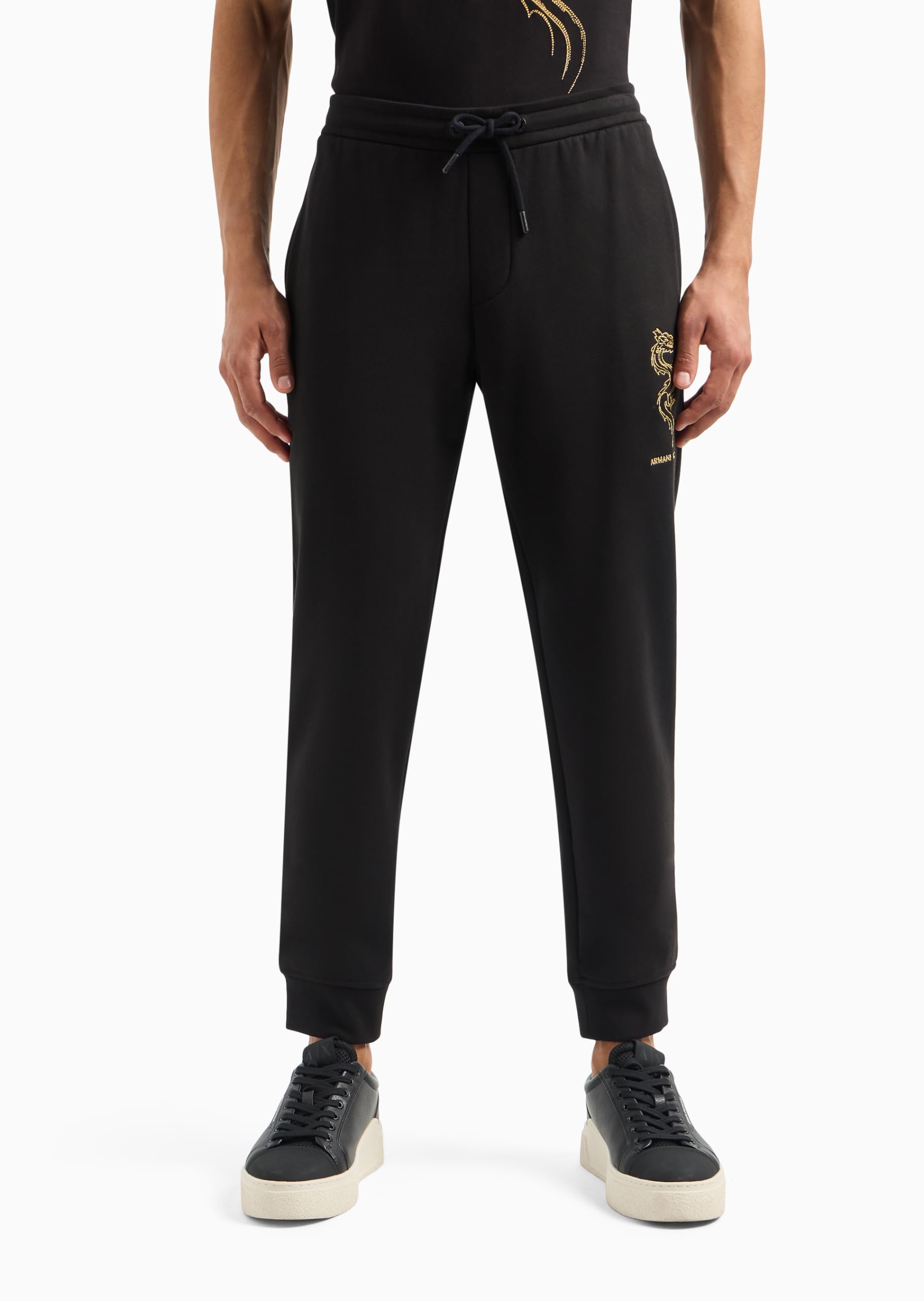 Armani Exchange Men's Limited Edition Lunar New Year Dragon Joggers - Stylish & Comfortable Sweatpants for Casual Wear, Gym & Holiday Outfits