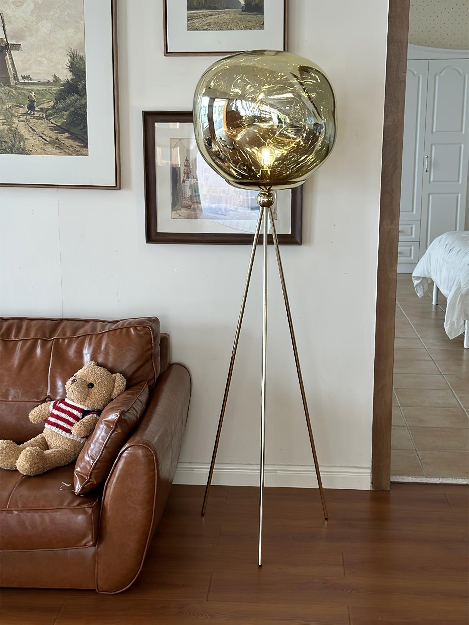 Modern Lava Tripod Rock Floor Lamp - Adjustable Height, Dimmable LED Light for Living Room, Bedroom, or Office Decor - Perfect for Reading, Relaxing & Ambient Lighting