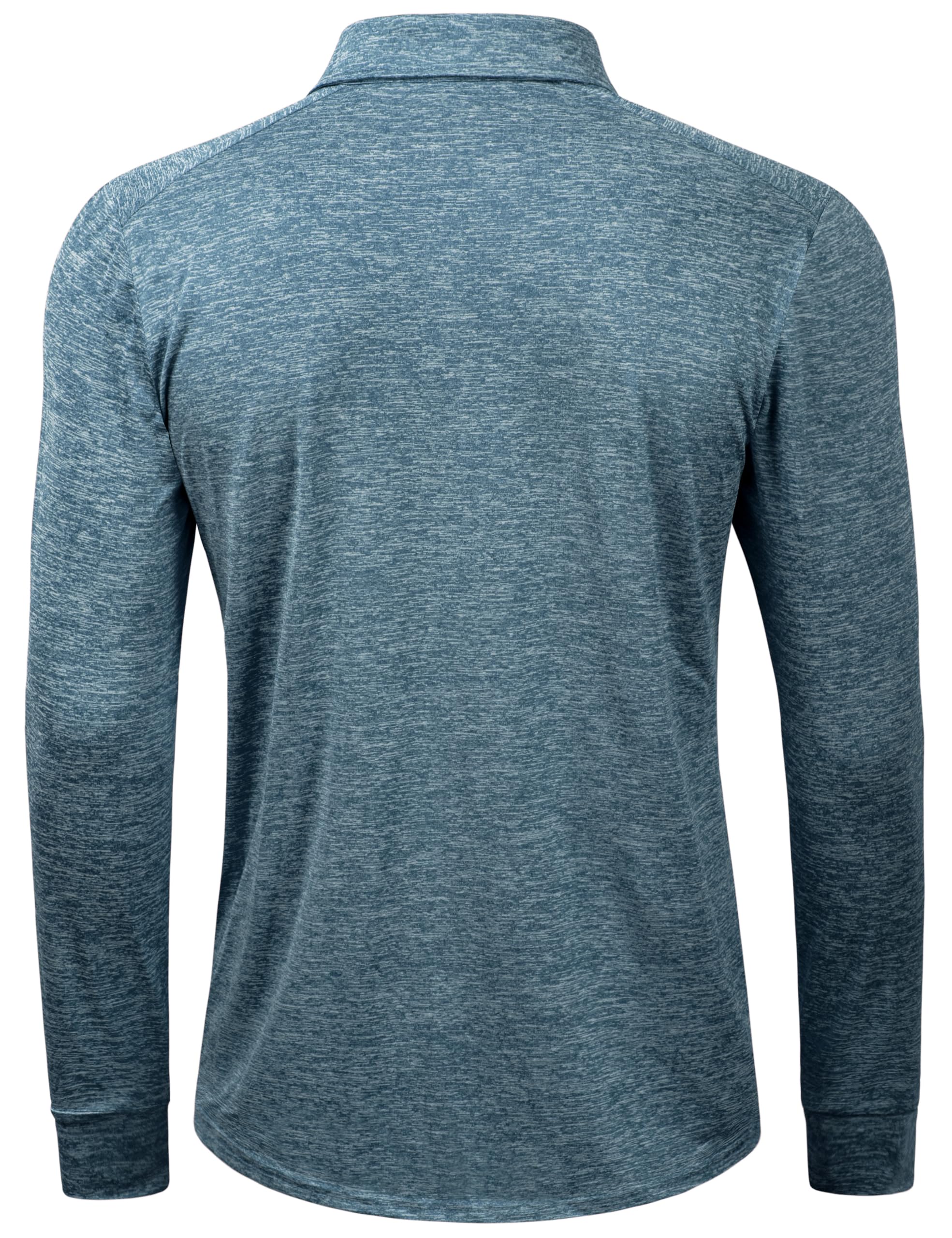 Men's Quick Dry Golf Shirt - Moisture Wicking Athletic Polo Shirt with Stretch Fabric & Collar - Perfect for Golf, Tennis, Running & Outdoor Sports Activities
