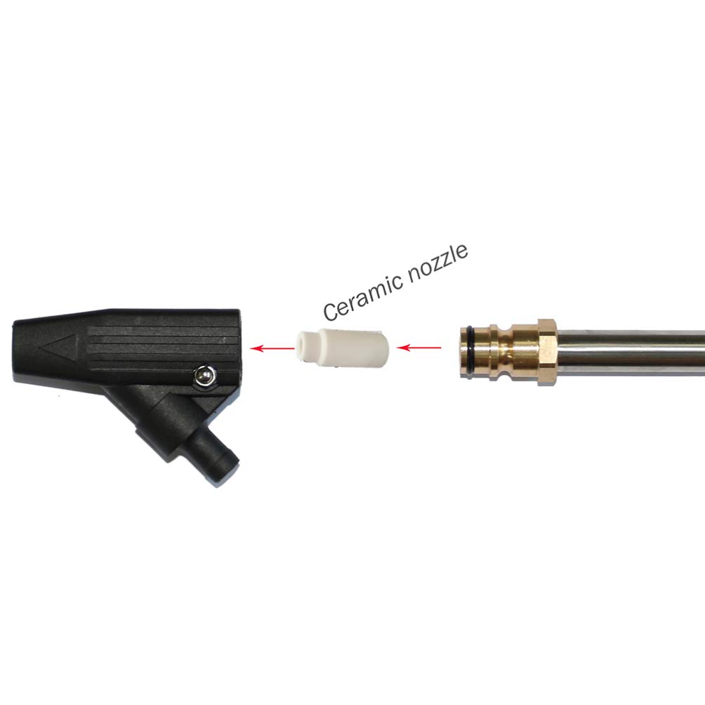 Hemoton 4-Piece Rust Remover Nozzle Set - Ceramic Sandblasting Nozzle Tips for Water Hose & Pressure Washer - Ideal for Cleaning, Paint Removal & Surface Preparation