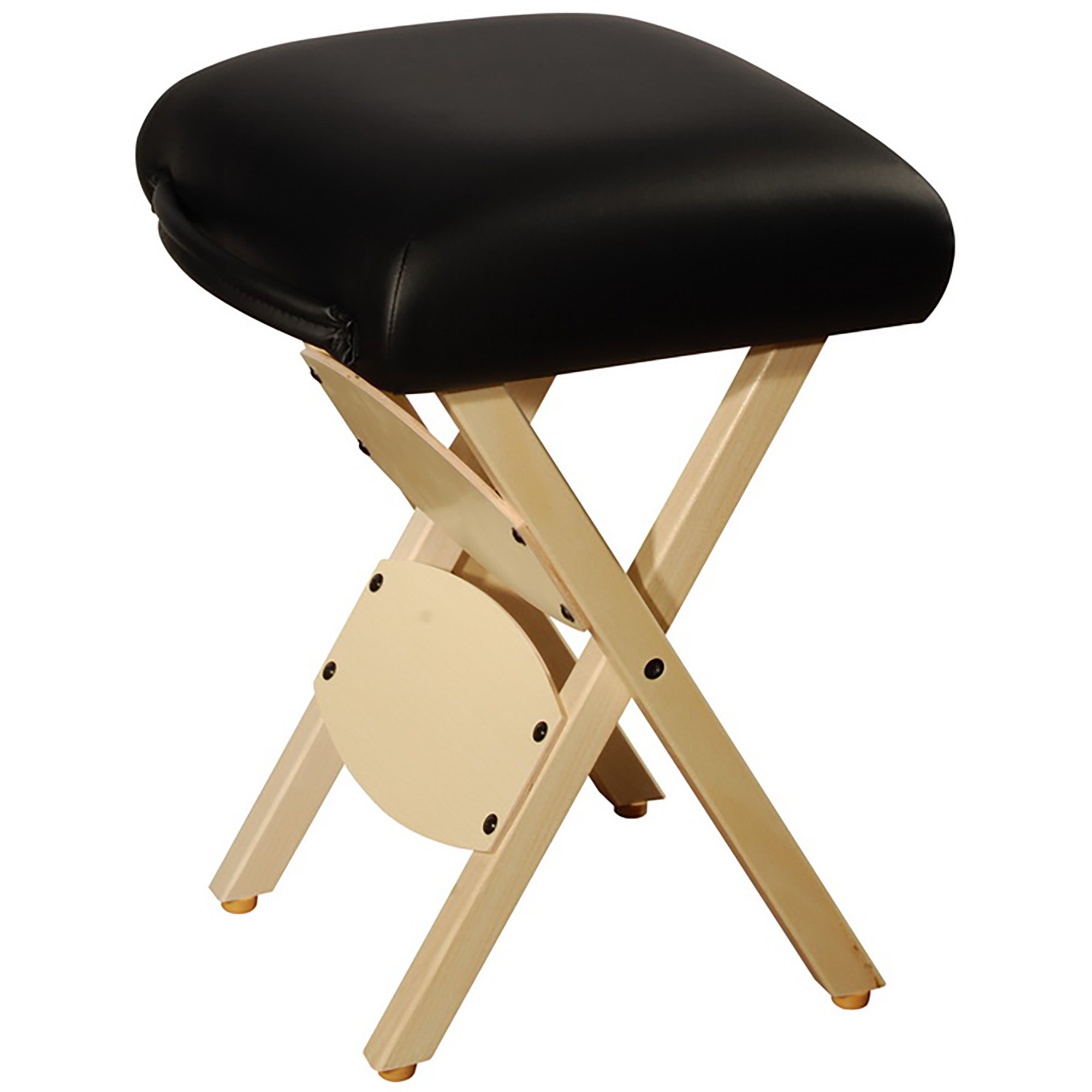 Portable Folding Wooden Massage Stool - Lightweight Foldable Tattoo Chair & Mobile Seat for Therapists, Artists & Home Use - Easy to Carry for Travel & Salon Services
