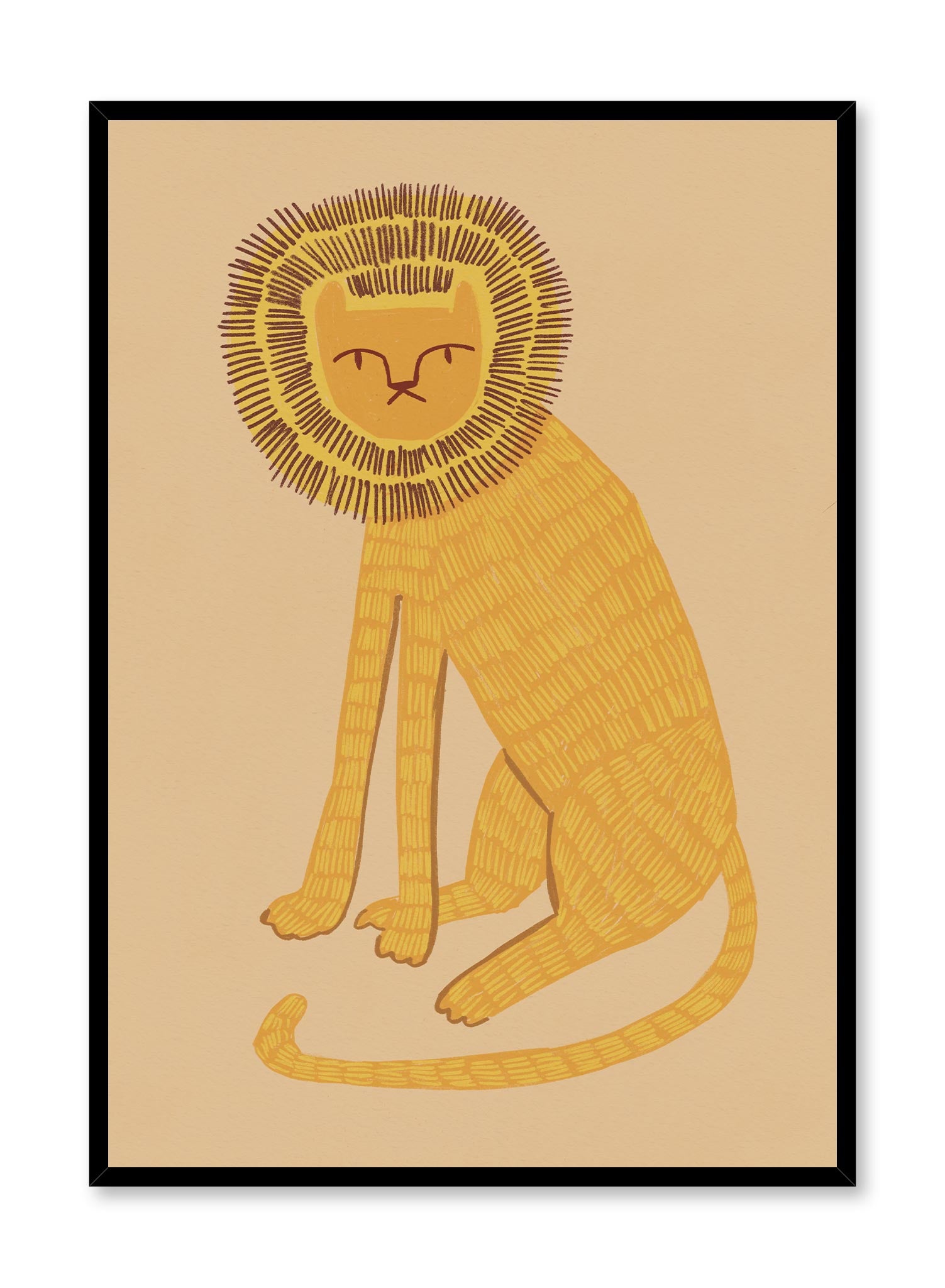 Lion's Lounge Poster - Premium Wildlife Wall Art Decor for Home & Office - Perfect for Living Room, Bedroom, or Office Space