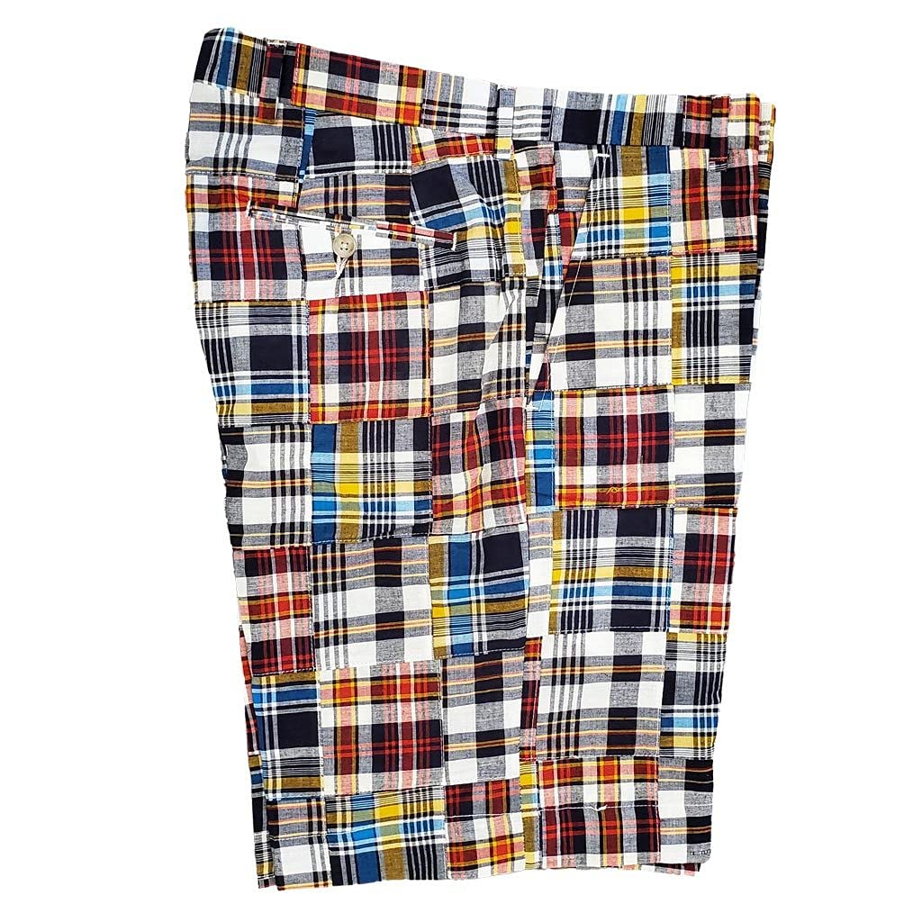 Country Club Prep The Vineyard Madras Shorts - Stylish Casual Summer Shorts for Men | Perfect for Golf, Beach, and Outdoor Activities