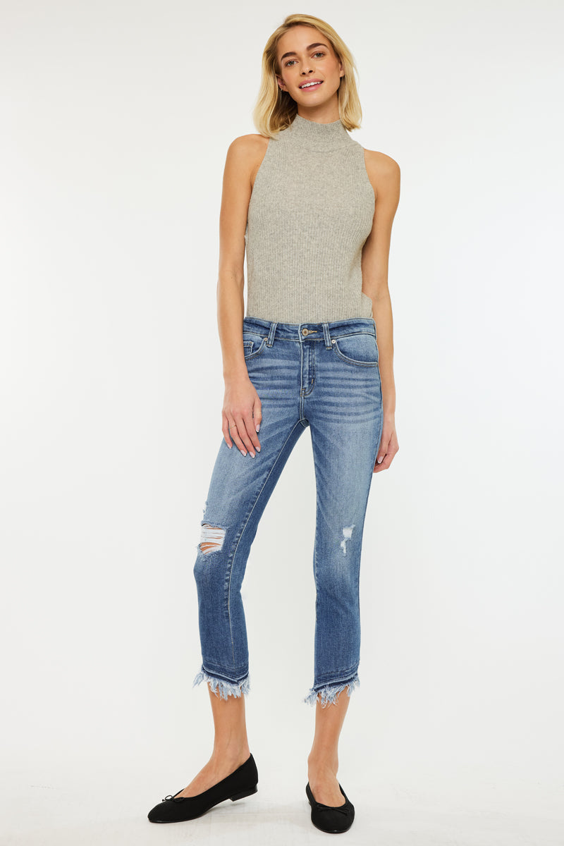Camila Mid Rise Ankle Skinny Jeans for Women - Stretch Denim Pants, Slim Fit, Comfortable Everyday Wear - Perfect for Work, Casual Outings & Date Nights