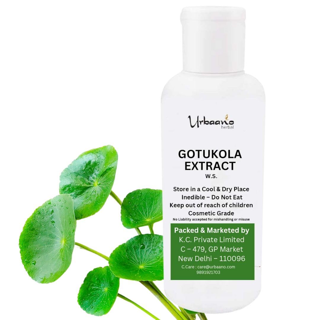 Organic Gotu Kola Extract 100ml - Natural Herbal Ingredient for Skin & Hair Care Products | Anti-Aging, Moisturizing & Scalp Treatment | DIY Cosmetics & Beauty Products