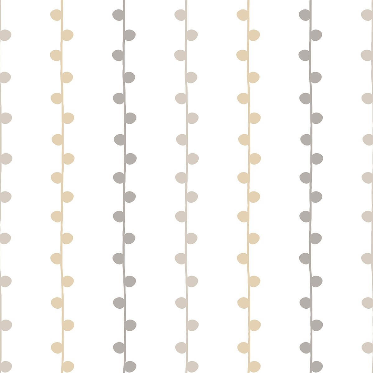 Beige and White Striped Baby Nursery Peel and Stick Removable Wallpaper - Self-Adhesive Wall Decal for Kids Room, Bedroom, Playroom & Nursery Decor