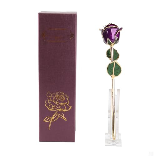 Purple Rose With Stand