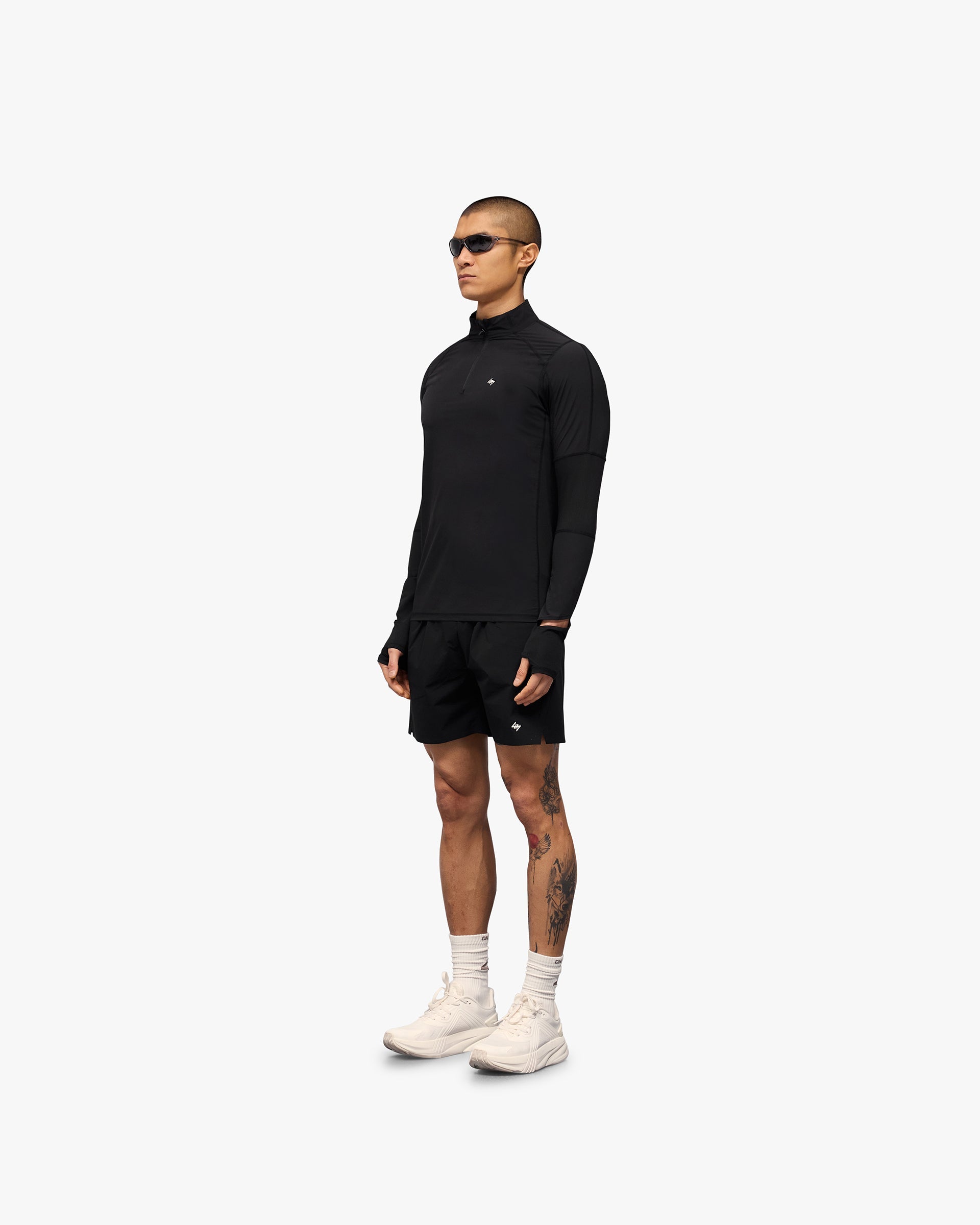 247 Run Quarter Zip Pullover - Lightweight Performance Running Jacket for Men & Women | Jet Black | Perfect for Jogging, Gym & Outdoor Activities