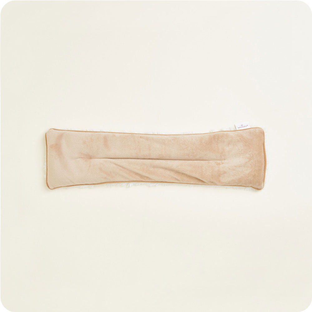 Warmies Marshmallow Brown Microwaveable Neck Wrap for Pain Relief & Relaxation - Perfect for Stress Relief, Muscle Pain, and Cold Weather Comfort