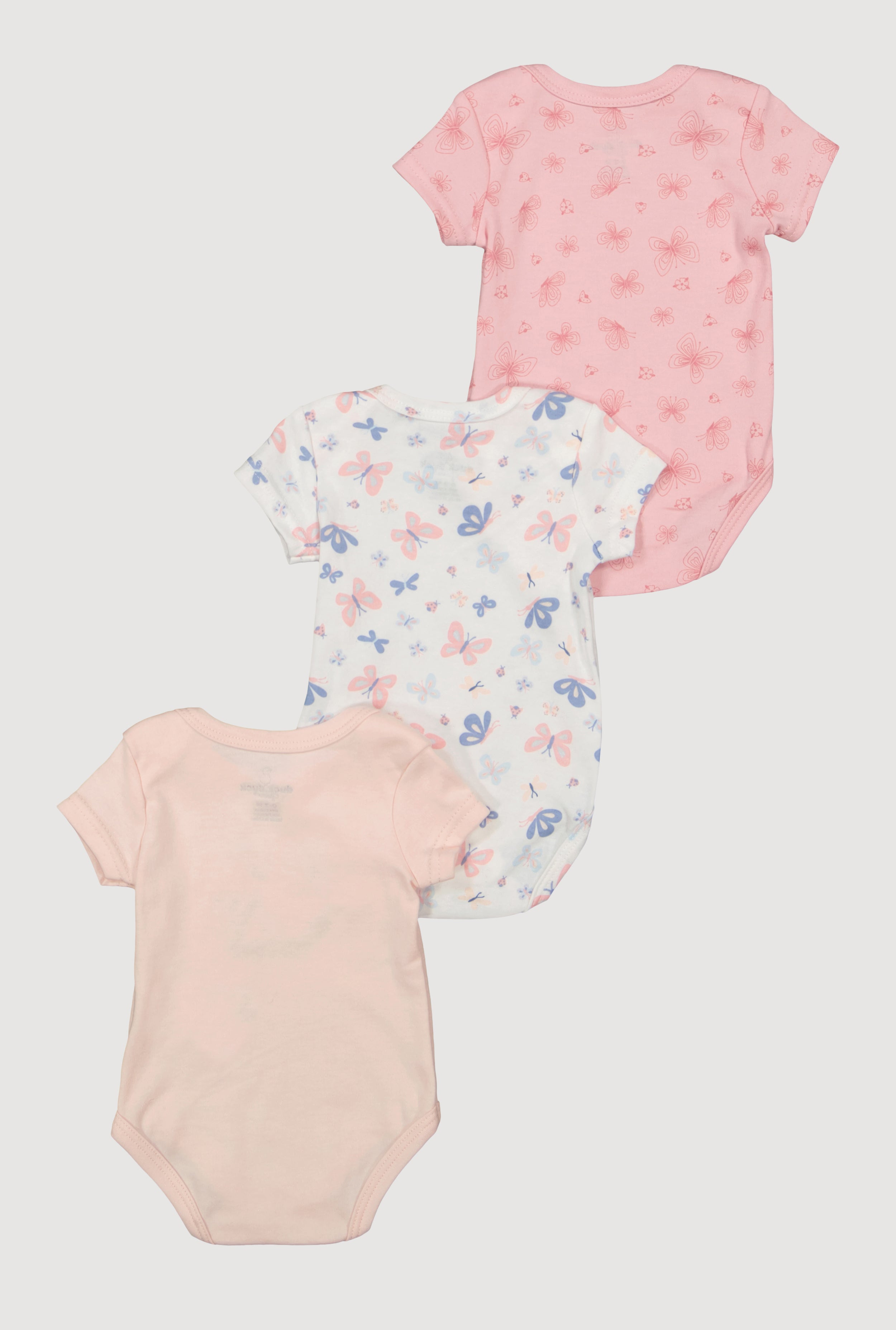 Adorable Butterfly Print Baby Bodysuits for Girls 0-9 Months - 3 Pack | Soft & Comfortable Onesies for Newborns, Infants | Perfect for Playtime, Photos & Everyday Wear