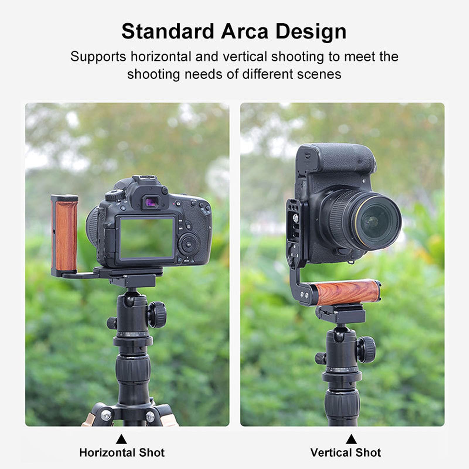 Universal L Bracket for Mirrorless Cameras - Side Handle Vertical Shooting Plate with 1/4