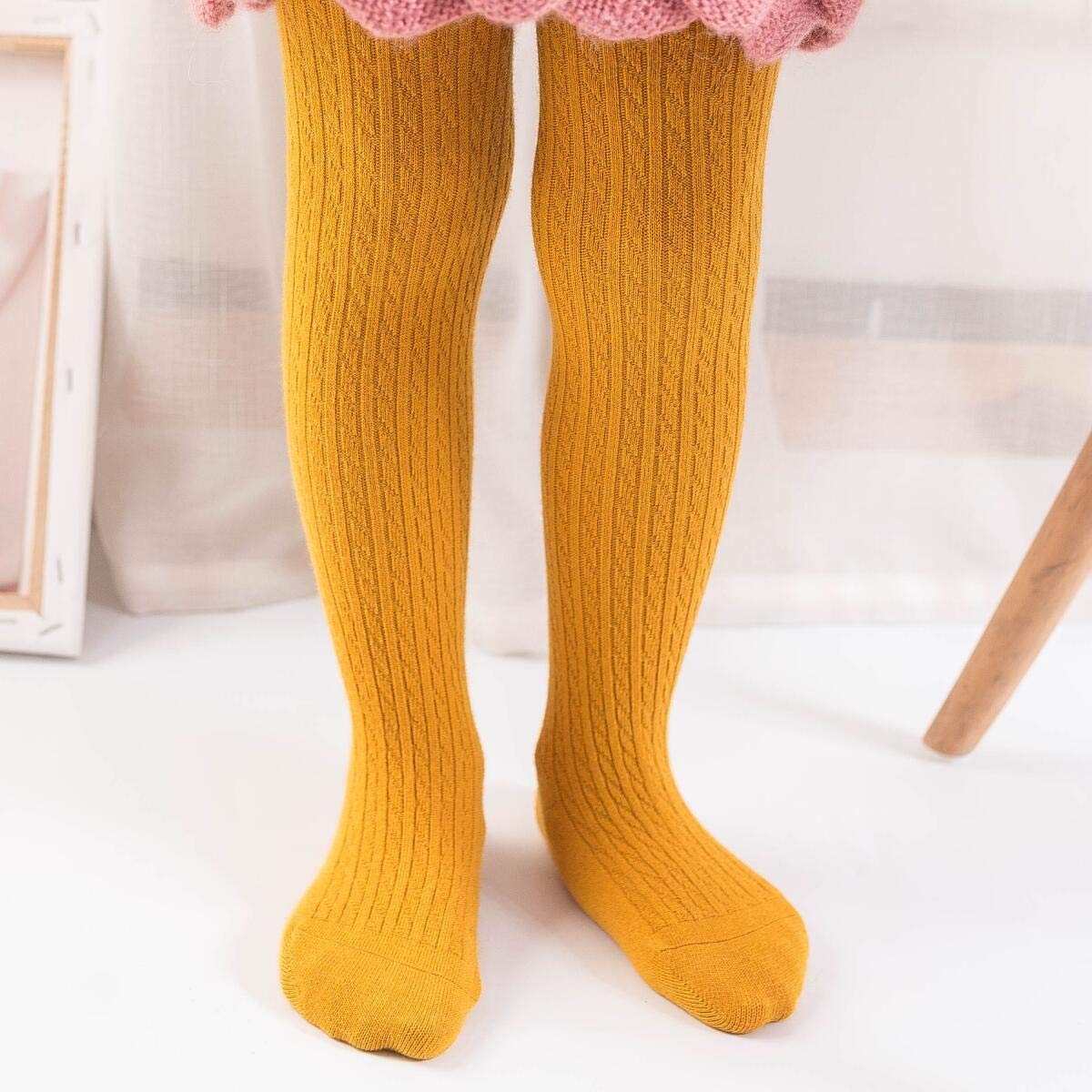 Vanberfia Baby Girls Cable Knit Tights 3-Pack - Soft Cotton Leggings & Stockings for Infants Toddlers 2-10T - Perfect for Winter, Playtime & Family Photos
