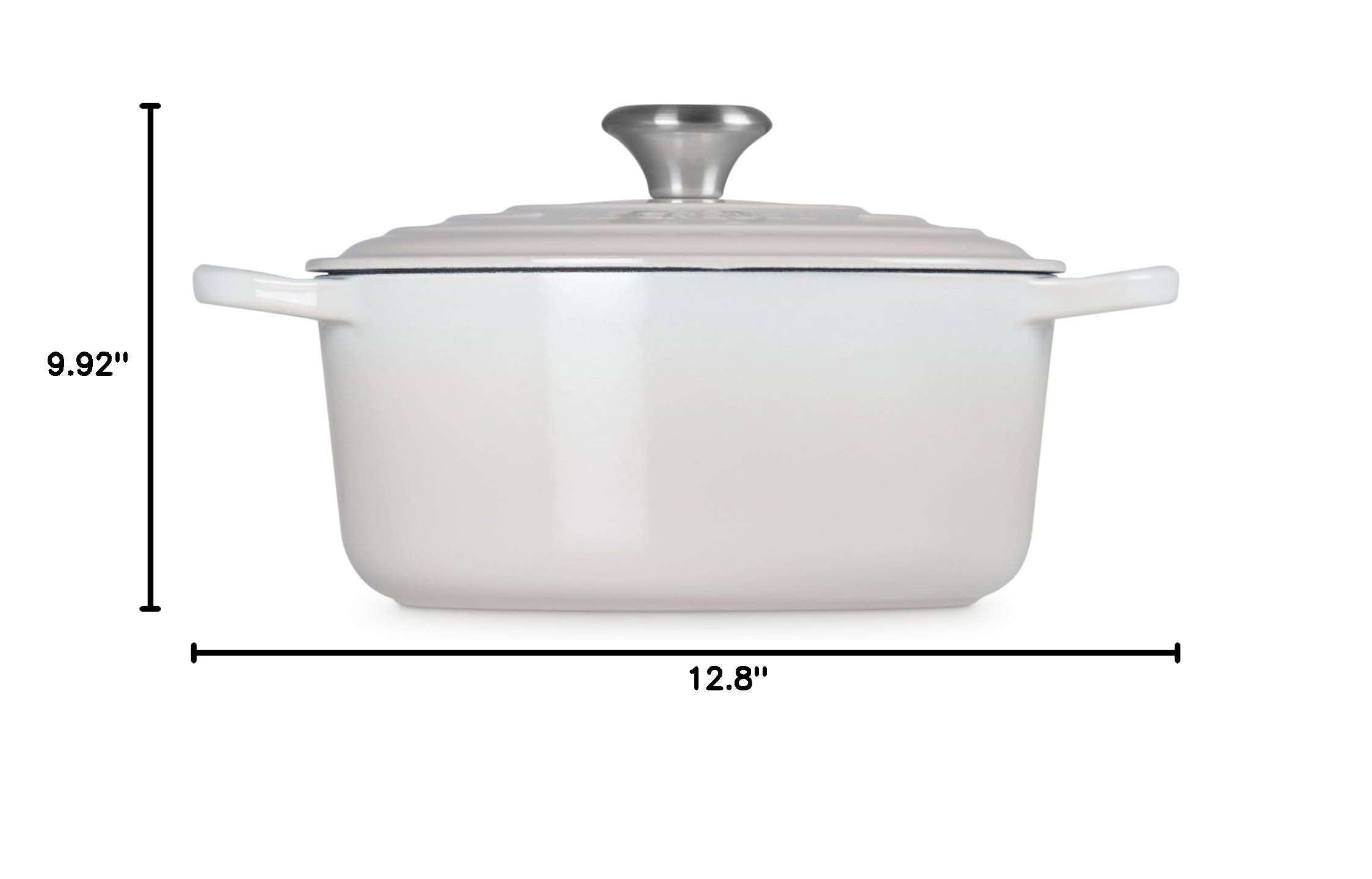 Le Creuset Signature Enameled Cast Iron Dutch Oven 4.5 Quart - Round Oven with Lid, Meringue Color - Perfect for Braising, Baking, Soups & Slow Cooking