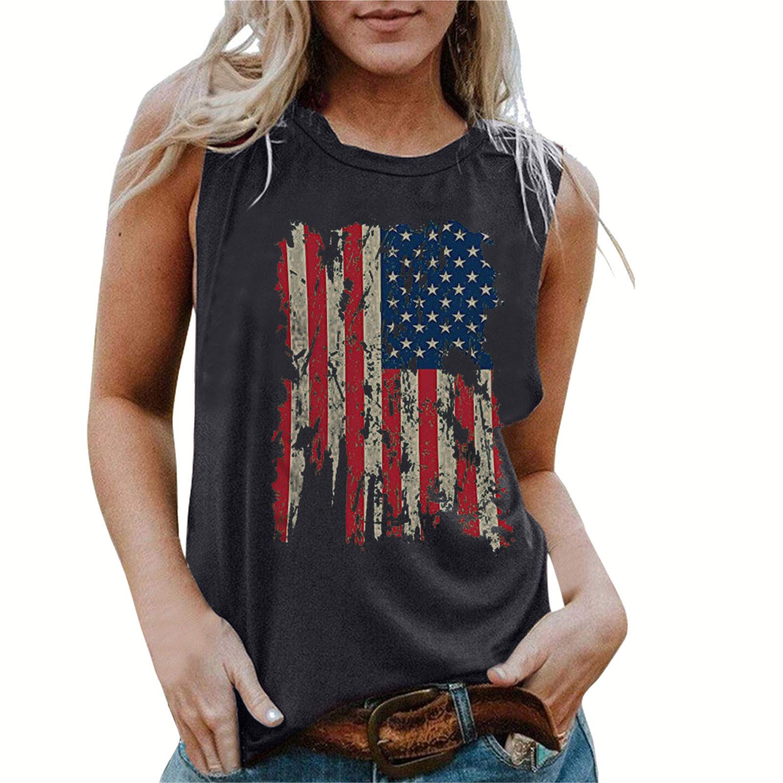 Gerichy Women's Casual Cotton Tank Tops - Sleeveless Crewneck Plain Tee Shirts for Summer | Perfect for Beach, Vacation, and Everyday Wear