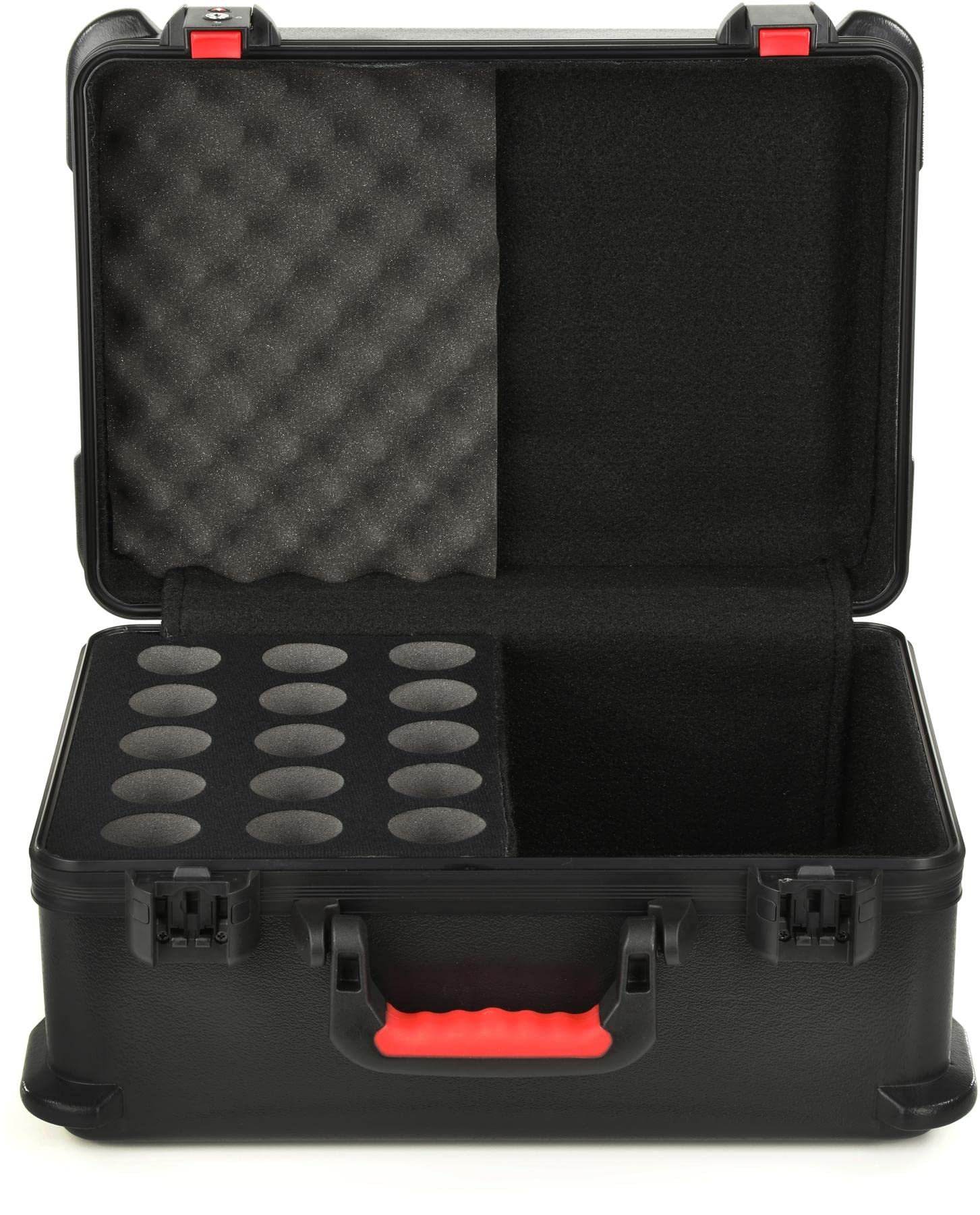 Gator TSA Series Hard Case for 15 Wired Microphones - Durable Travel & Storage Protection for Live Performances & Studio Use