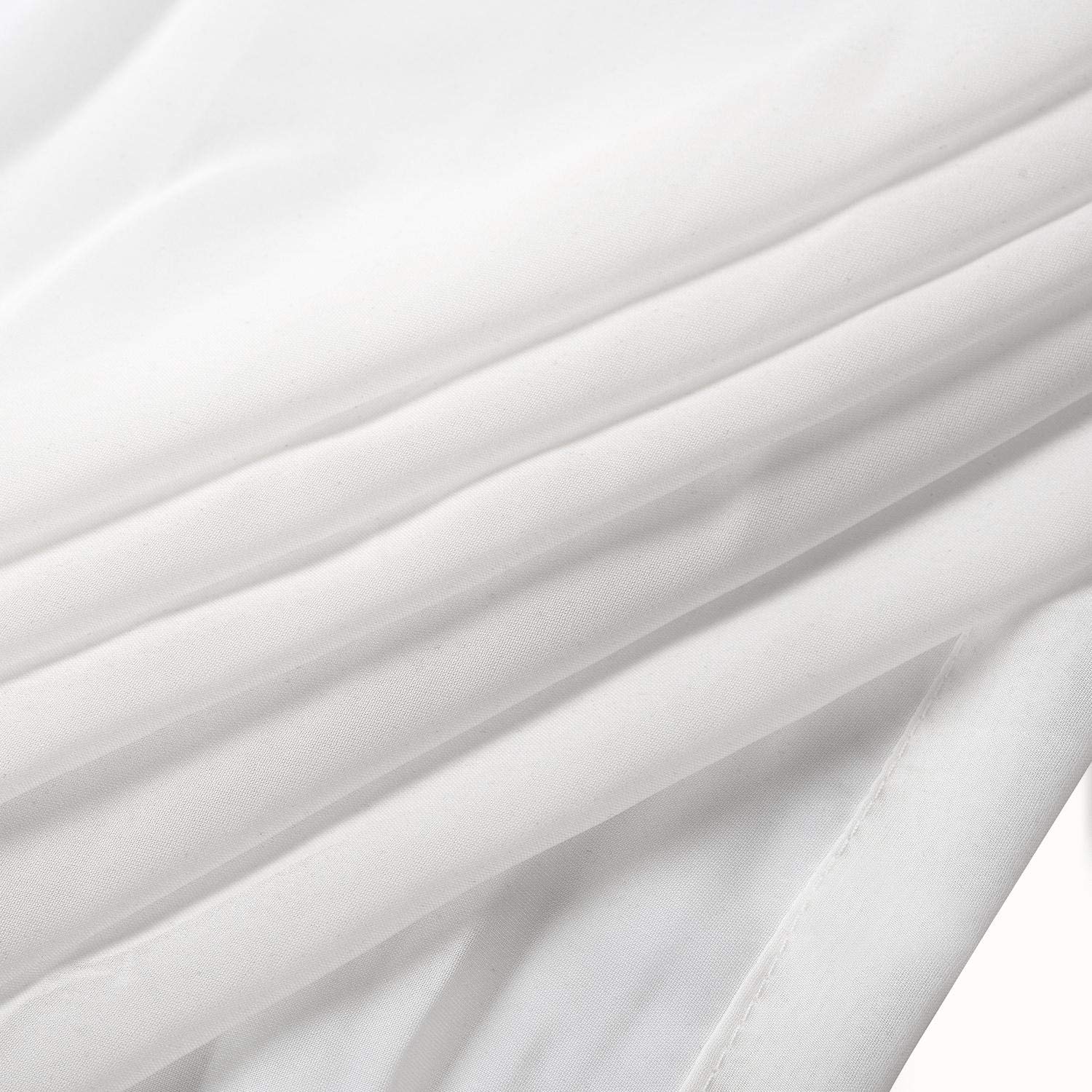 Macochico 156 Inch Extra Long Sheer Voile Curtains - Thermal Insulated Blackout Drapes with Nickel Grommets for Loft, Living Room & Guest Room (50W x 156L, White) - Perfect for Modern Homes, Apartments & Office Spaces