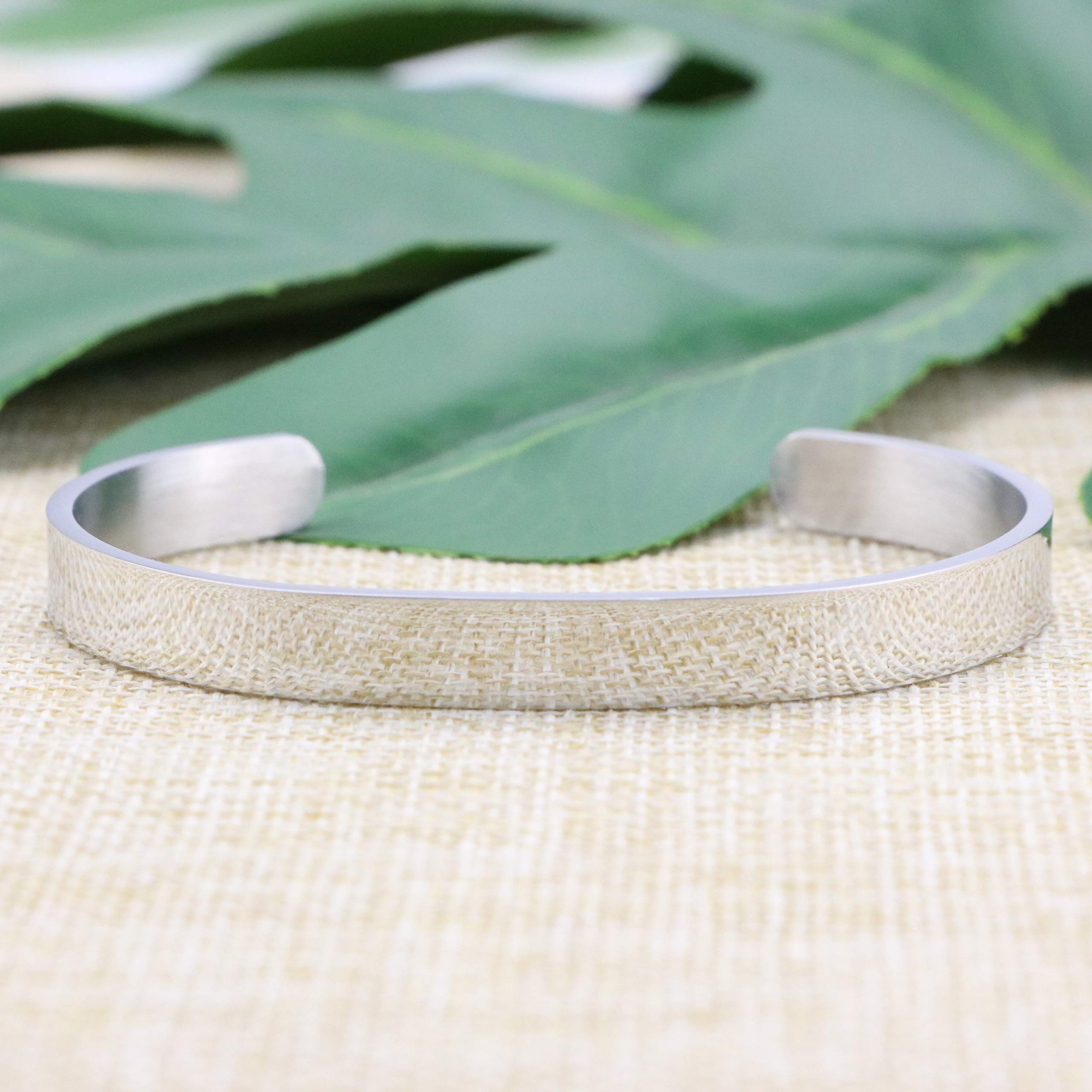 **JoycuFF Inspirational Bracelets for Women - Engraved Motivational Cuff Bangle, Christmas & Birthday Gift for Her - Perfect for Daily Wear, Work, or Special Occasions**