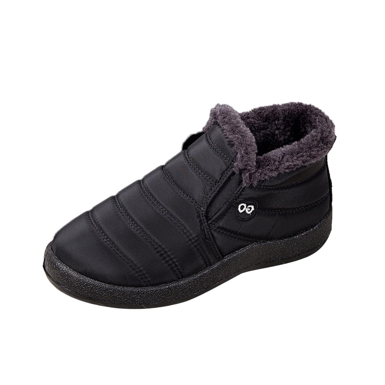 Women's Waterproof Ankle Boots with Warm Lining - Non-Slip Winter Snow Booties with Side Zip - Perfect for Cold Weather, Snowy Days & Outdoor Activities